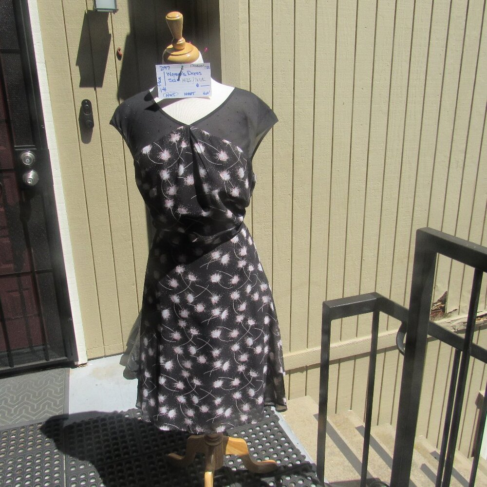#299  NEW WOMEN'S CHIFFON DRESS BY MONSOON  (SIZE 14US / 18UK)